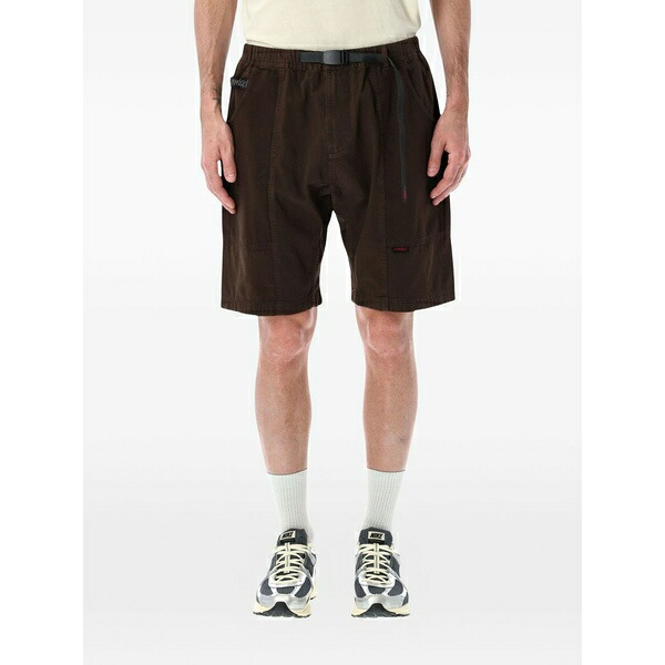 グラミチ メンズ 心地よいズボン下 ボトムス Belted shorts Brown