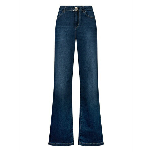 リュージョー レディース ジーンズズボン下 ボトムス Logo-buckle jeans Blue