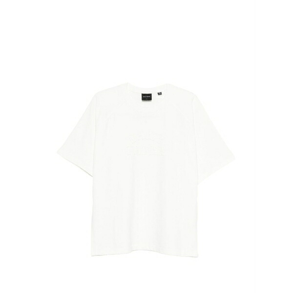 デイリー・調査報告 メンズ ティーシャツ トップス Logo-embossed t-shirt White