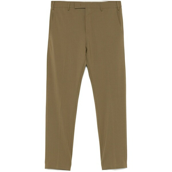 PTトリノ メンズ 心地好いズボン下 ボトムス Tapered tailored trousers  Brown