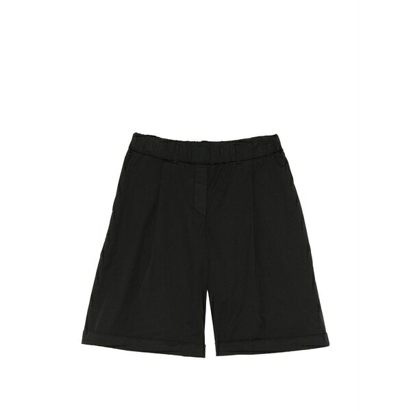 ヴィア マシーニ レディース 心地よいズボン下 ボトムス Turn-up shorts Black