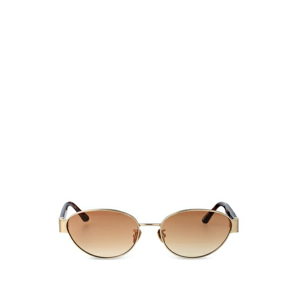 リンダ ファロー メンズ サングラス・アイウェア 添え物 Sheri oval-frame sunglasses Gold