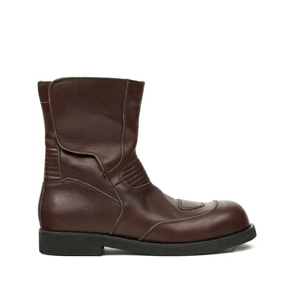 マルタンマルジェラ メンズ ブーツ シューズ Chunky-heeled leather ankle boots Brown