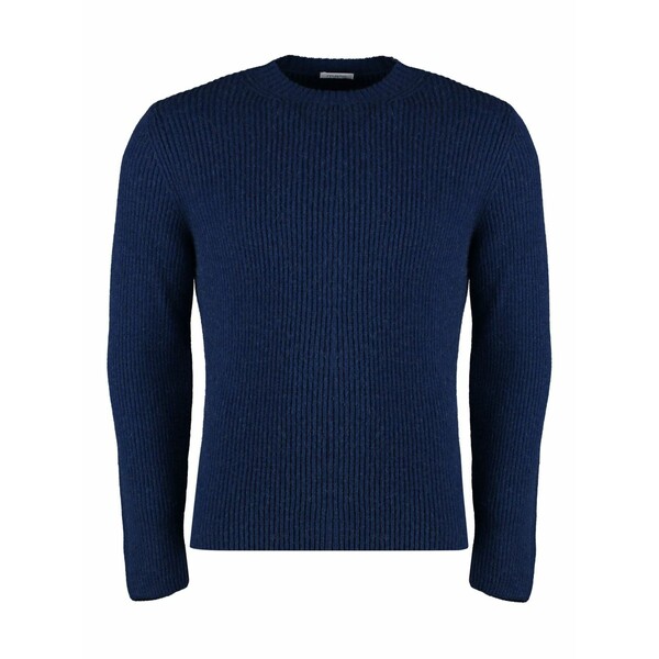 マロ メンズ 編み物\u0026スウェーター アウター Crew-neck camel sweater Blue