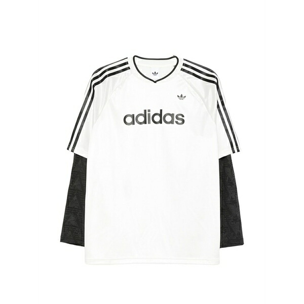 アディダス レディース ティーシャツ トップス Logo-lettering t-shirt White