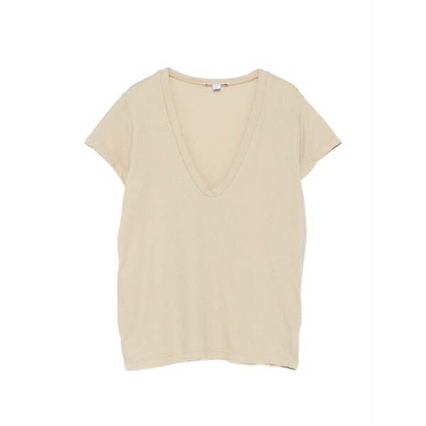 ジェームス 銭入れ レディース プルオーバー トップス V-neck t-shirt Neutrals