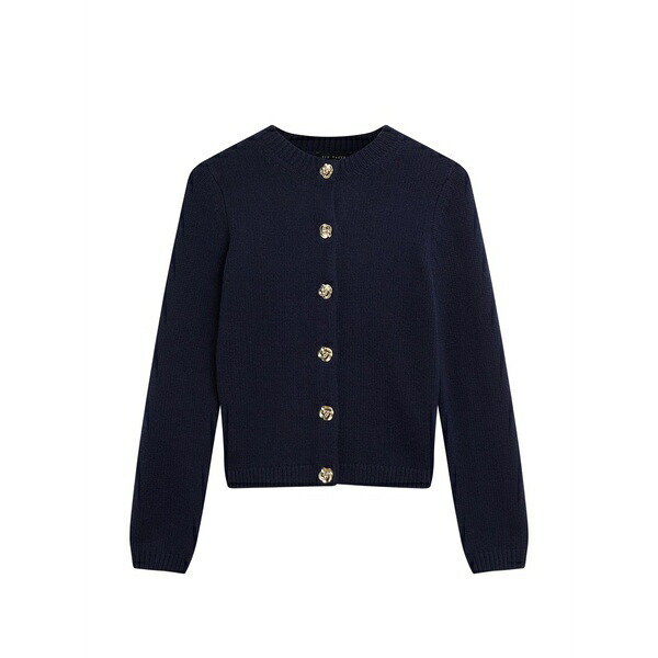 テッドベーカー レディース ジレー アウター Jaycey rose-button cardigan Blue