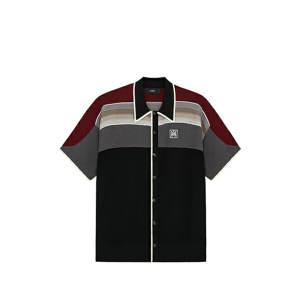 アミリ メンズ プルオーバー トップス Ma sport logo-patch shirt Black