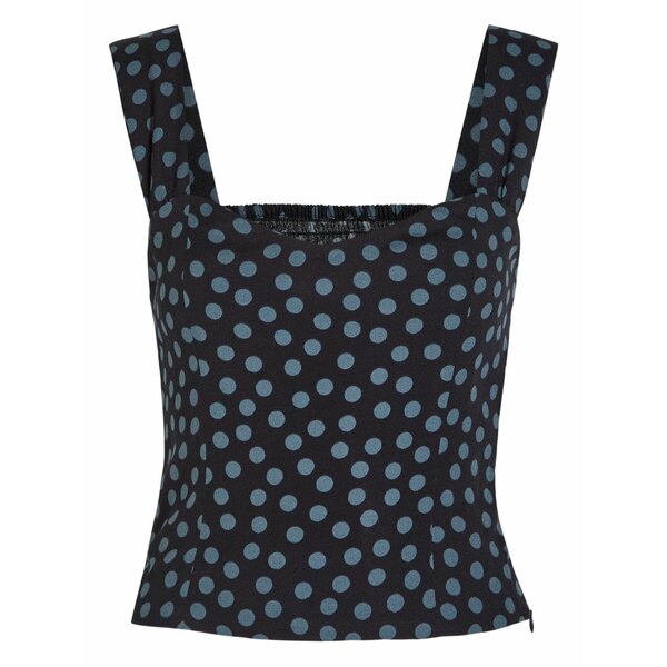 リフォメーション レディース カットソー トップス Hester polka dot strap top Black