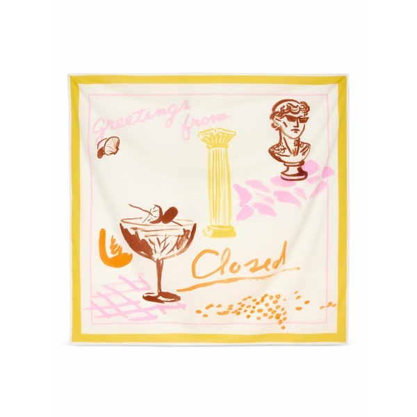 クローズド レディース 消音装置・袈裟・えり巻き 添え物 Graphic-print scarf Neutrals