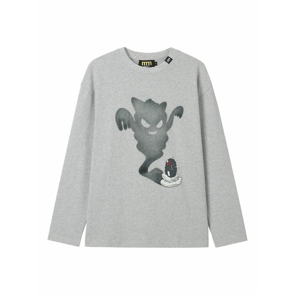 ミニ皮膚軟化剤 レディース ティーシャツ トップス Graphic-print t-shirt Grey