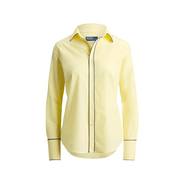 ラルフローレン レディース プルオーバー トップス Piping-detail shirt Yellow