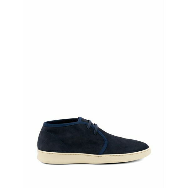 亭主持ち メンズ ブーツ シューズ Grosgrain-trim ankle boots Blue