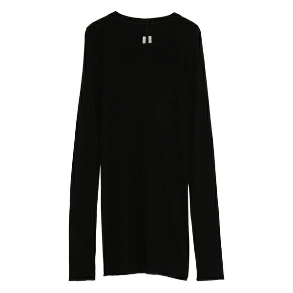 リックオウエンス メンズ プルオーバー トップス Long-sleeve crew-neck t-shirt Black