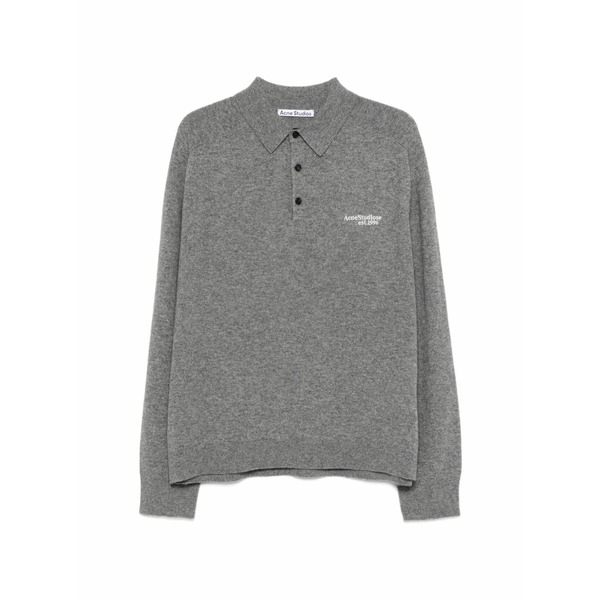 アクネ ストゥディオズ メンズ スポーツシャツ トップス Long-sleeve polo shirt Grey