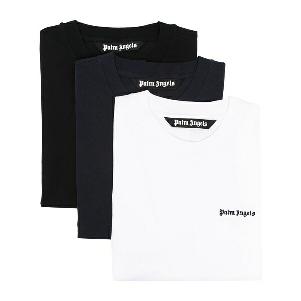 パーム・エンジェルス メンズ プルオーバー トップス Logo-embroidered cotton t-shirts (pack of three) Blue