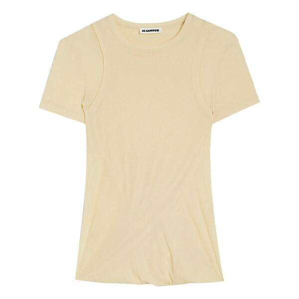 ジル・サンダー レディース ティーシャツ トップス Crew-neck t-shirt Neutrals
