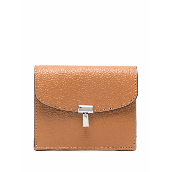 トーテム レディース 札入れ 佩び物 T-lock grained leather cardholder Neutrals