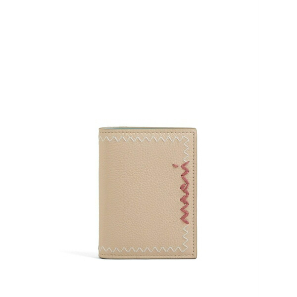 マルニ レディース 金入れ 付属物 Logo-embroidered wallet Neutrals