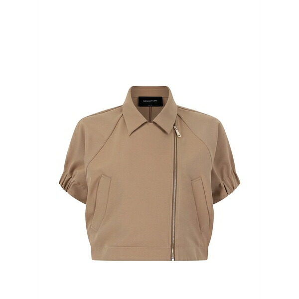 ファビアナ フィリッピ レディース 上衣＆上衣 アウター Cropped jacket Brown
