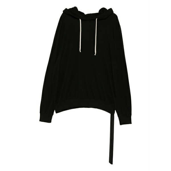 リックオウエンス メンズ パーカー・スウェットシャツ アウター Cotton hoodie Black