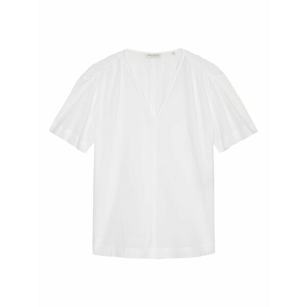 マルコポーロ レディース プルオーバー トップス V-neck blouse White