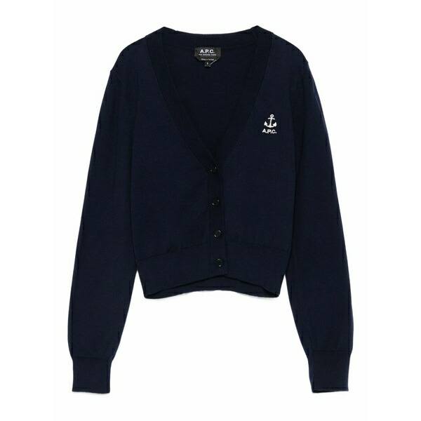 アーペーセー レディース ジレー アウター Jos￡phine anchor-embellished cardigan Blue