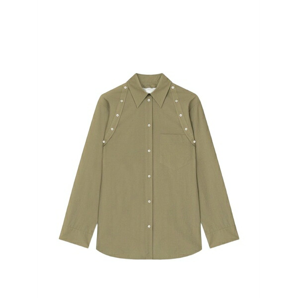 ナヌーシュカ レディース ティーシャツ トップス Button-embellishment shirt Green