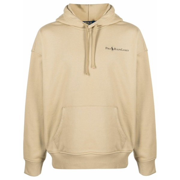 ラルフローレン メンズ パーカー・スウェットシャツ アウター Logo-print jersey hoodie Neutrals｜asty 69,800円