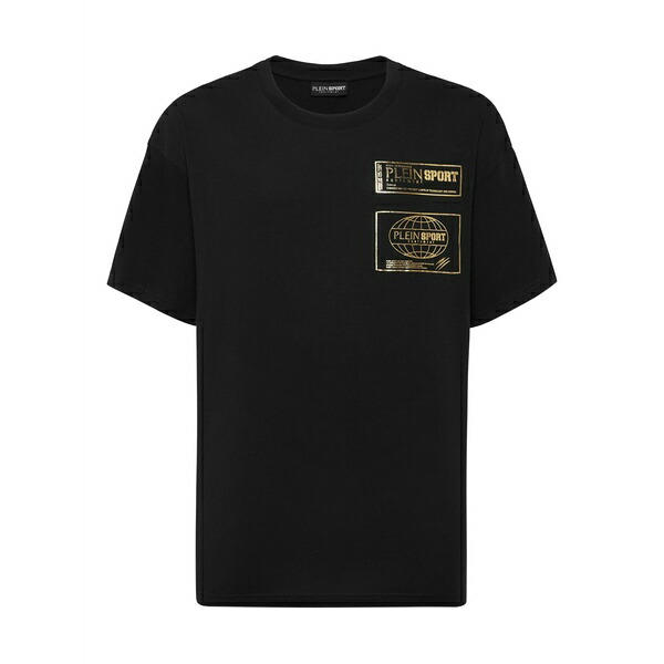 飾り気の無い運動競技 メンズ プルオーバー トップス Cotton t-shirt Black