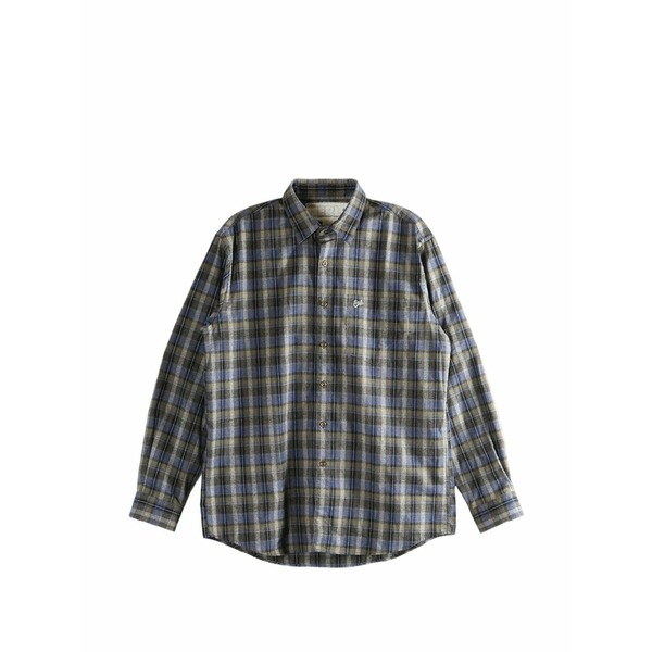 エアル メンズ プルオーバー トップス Checked button-fastening shirt Grey