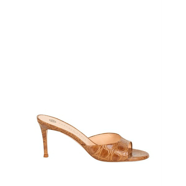 ロベルトフェスタ レディース サンダル シューズ Croc-effect leather sandals Brown