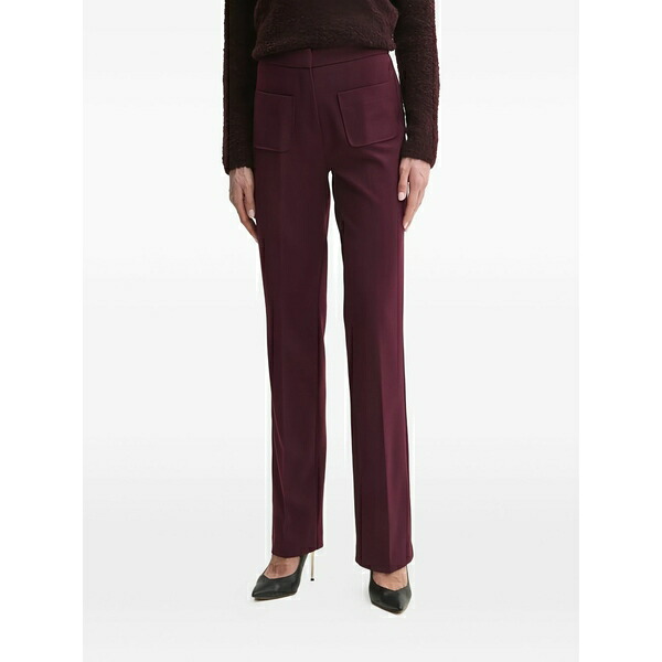 モーガンレーン レディース 心地よいズボン下 ボトムス Patch-pocket trousers Purple