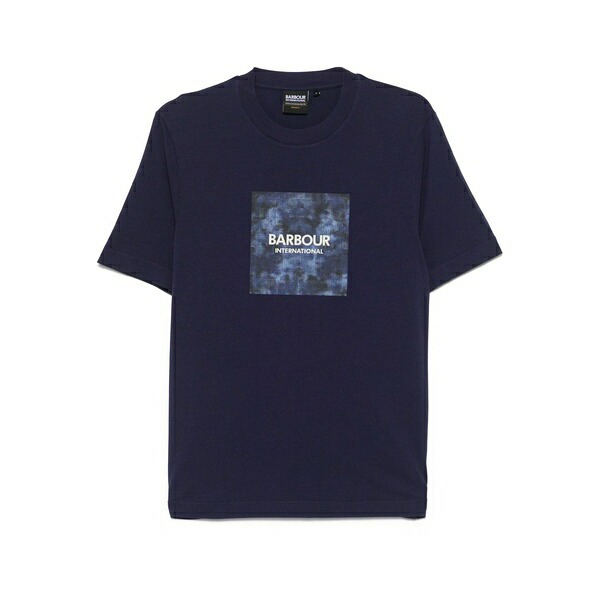 バブアー メンズ ティーシャツ トップス Camo ikat t-shirt Blue
