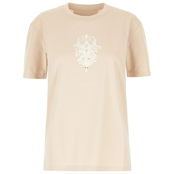 ジバンシー レディース プルオーバー トップス Logo-print cotton t-shirt Neutrals
