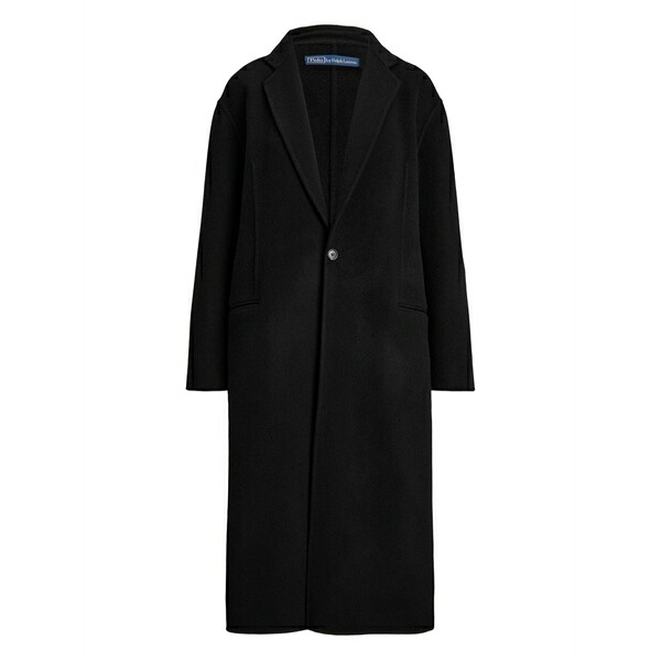 ラルフローレン レディース 厚地の外套 アウター Single-button coat Black