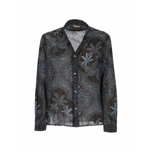 オフィシナ３６ メンズ プルオーバー トップス Paisley-print palm-tree shirt Brown
