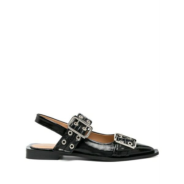 ガニー レディース パンプス シューズ Eyelet-detail slingback pumps Black