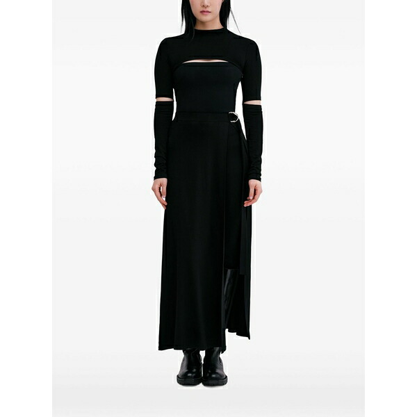 マルセラ レディース ティーシャツ トップス Indra mock-neck cut-out top Black