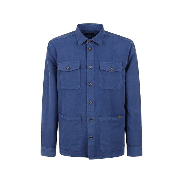 フェイ メンズ プルオーバー トップス Four-pocket shirt Blue