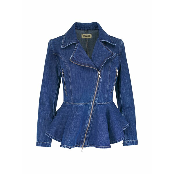 ラジャンス レディース 上衣＆上衣 アウター Zip cotton jacket Blue