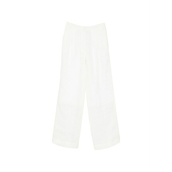 フォルテ フォルテ レディース 心地好いズボン下 ボトムス Elasticated-waistband palazzo pants White