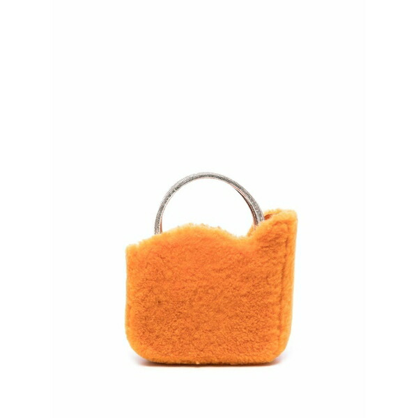 ル シラ レディース ハンドバック 御徒面子 Ivy shearling micro bag Orange