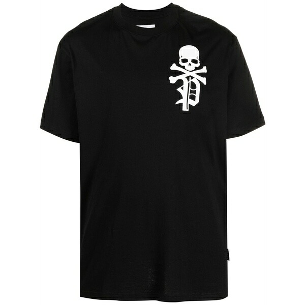 フィリッププレイン メンズ Tシャツ トップス Ss skull & bones round-neck t-shirt Black｜asty 42,120円