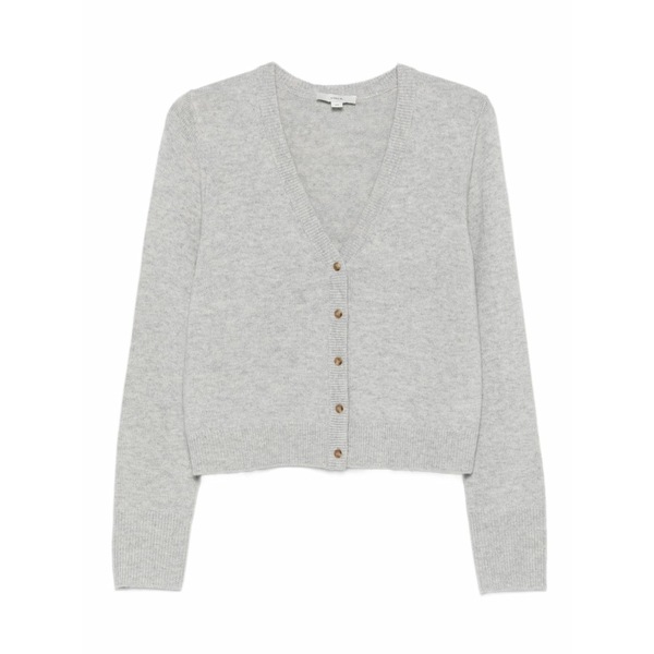 ヴィンス レディース ジレー アウター V-neck button cardigan Grey