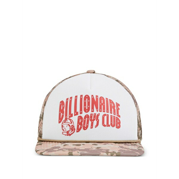 ビリオネアボーイズクラブ メンズ 鳥打ち帽 付属物 Logo-print camouflage-pattern trucker hat Neutrals