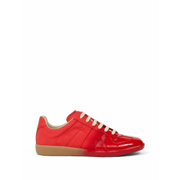 マルタンマルジェラ メンズ スニーカー シューズ Replica leather sneakers Red
