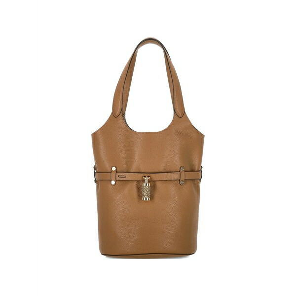 ボルボネーゼ レディース トートバッグ 御徒面子 Belted padlock tote bag Brown