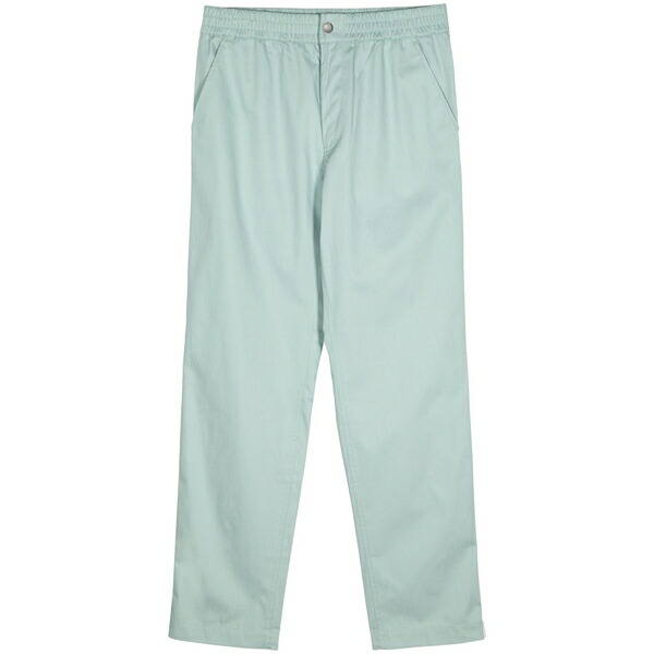 住みか 稲荷 メンズ 心地好いズボン下 ボトムス Elasticated-waistband straight-leg cotton trousers Blue
