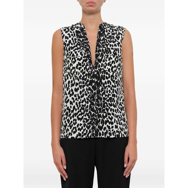 ジバンシー レディース シャツ トップス Split neck blouse Black｜asty